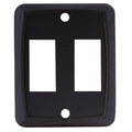 Jr Products JR Products 12885 Double Switch Face Plate - Black 12885